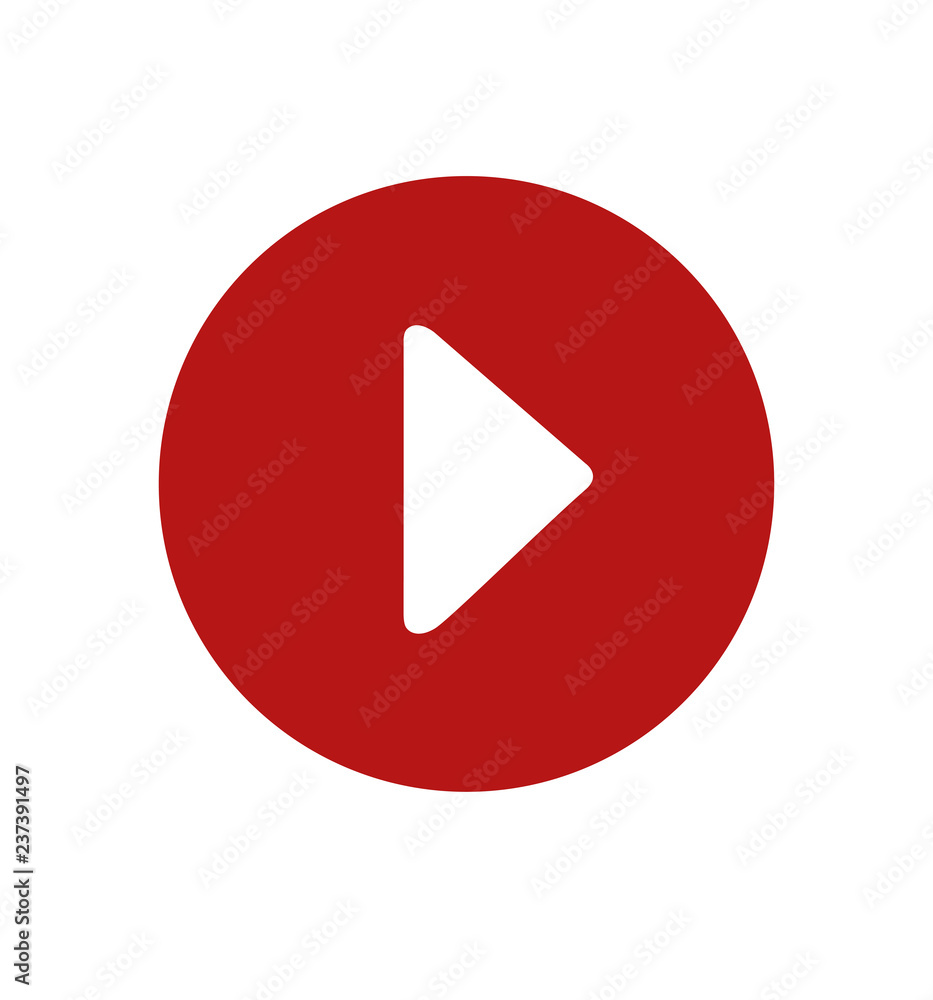 Button play video vector icon, media illustration isolated on white Button play video vector icon, media illustration isolated on white