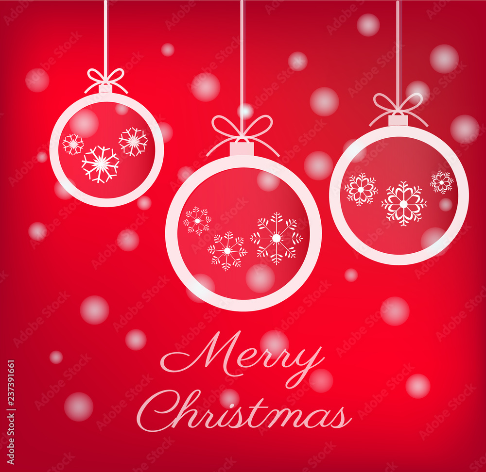 merry Christmas and Happy New Year celebration with merry Christmas message Background, Vector Illustration.