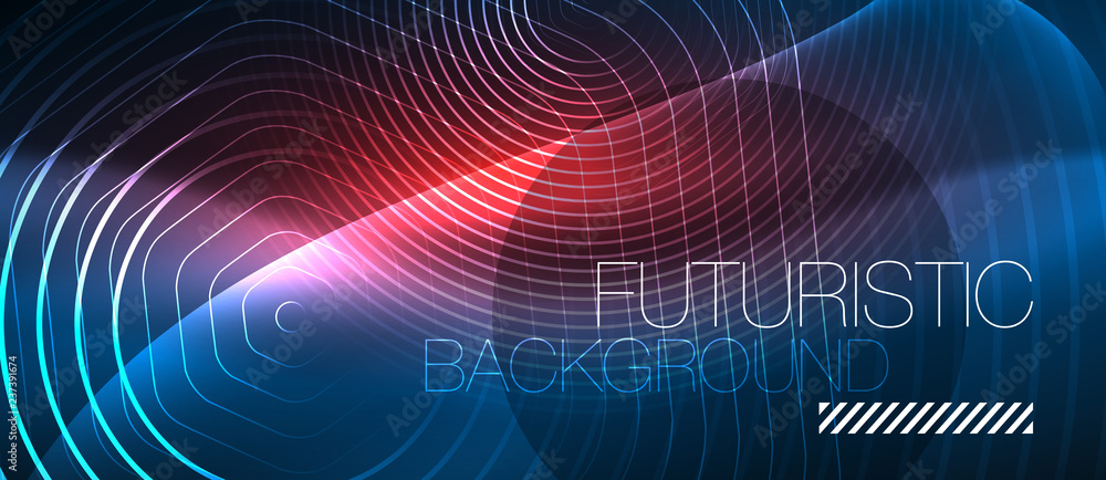 Neon glowing lines, magic energy space blue light concept, abstract background wallpaper design Neon glowing lines, magic energy space blue light concept, abstract background wallpaper design