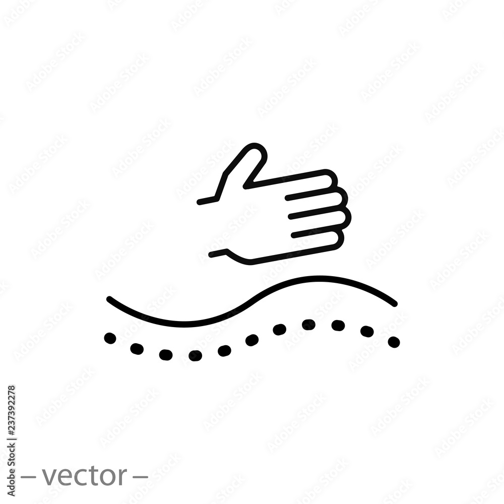 physiotherapy icon, line sign on white background - editable vector illustration eps10 physiotherapy icon, line sign on white background - editable vector illustration eps10