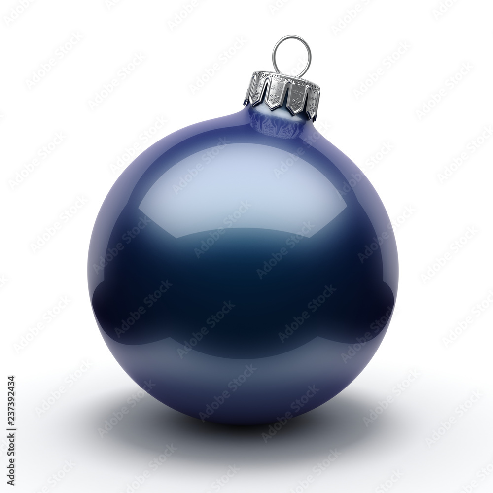3D Rendering Dark Blue Christmas Ball 3D Rendering Dark Blue Christmas Ball