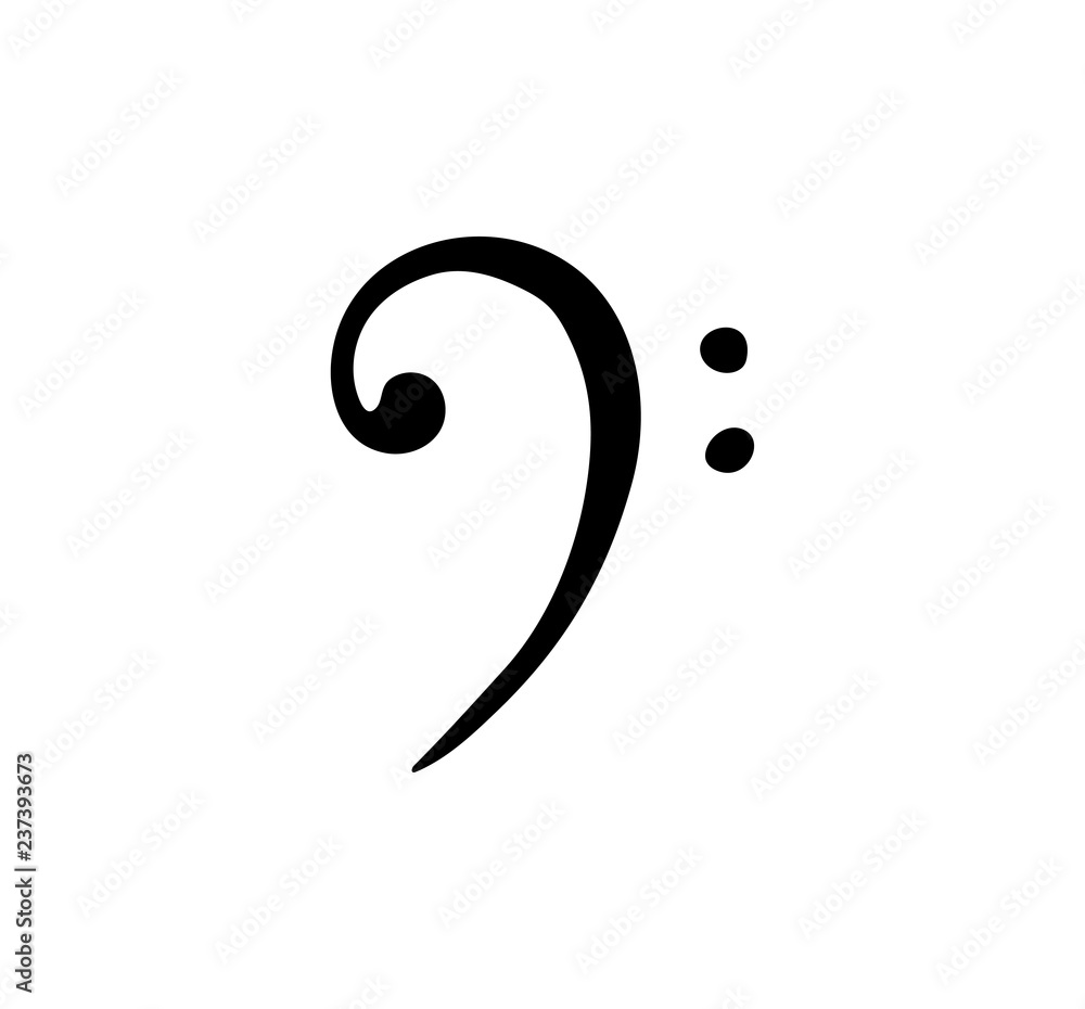 badge of a bass key. Symbol for sheet music badge of a bass key. Symbol for sheet music