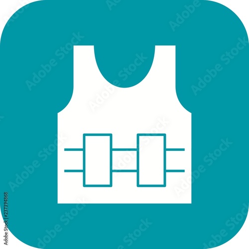 Bullet Proof Jecket Vector Icon