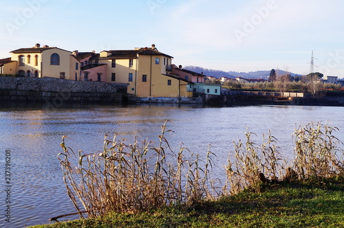 Visions walking along the Arno river, near Florence, at dawn