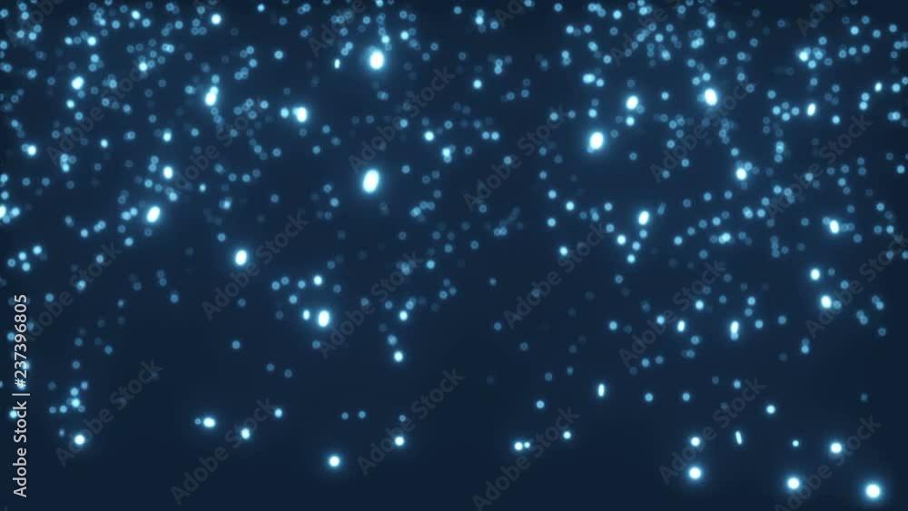 Glowing particles falling down like a snow. Glowing particles falling down like a snow.