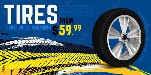 Vector automotive banner template
