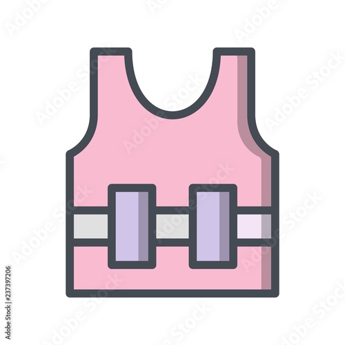 Bullet Proof Jecket Vector Icon