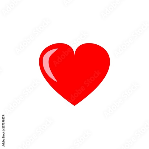 Heart isolated. Red sign on white background. Romantic silhouette symbol linked, join, love, passion and wedding. Colorful mark of valentine day. Design element. Vector illustration. Free Download Heart isolated. Red sign on white background. Romantic silhouette symbol linked, join, love, passion and wedding. Colorful mark of valentine day. Design element. Vector illustration. - GFXLoad