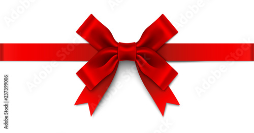 Red Satin Ribbon Bow