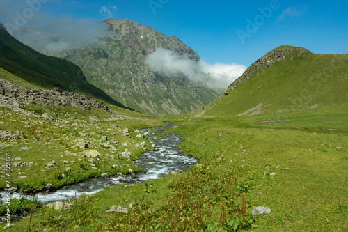 stream in a mountain valley