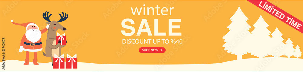 Fototapeta premium christmas limited time winter sale