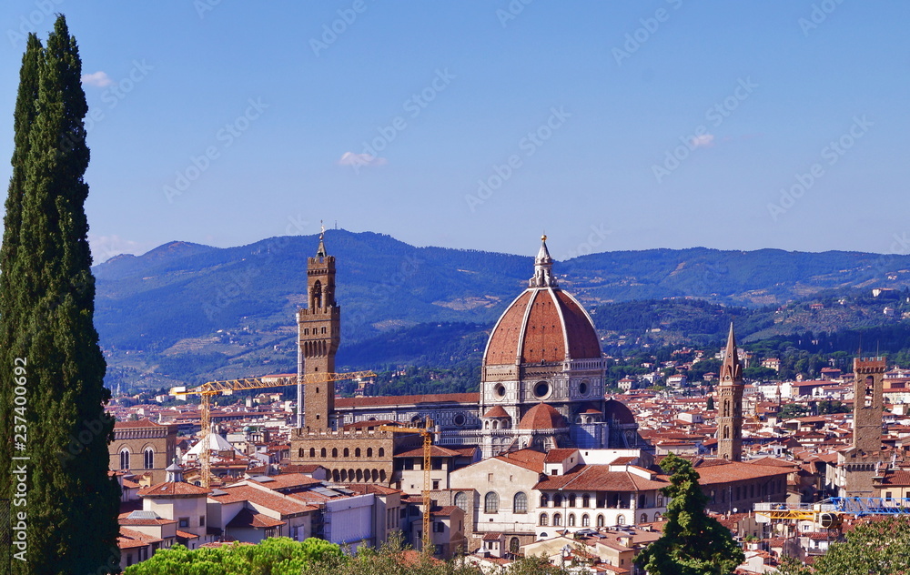 View of Florence from Boboli Gardens Tuscany Italy