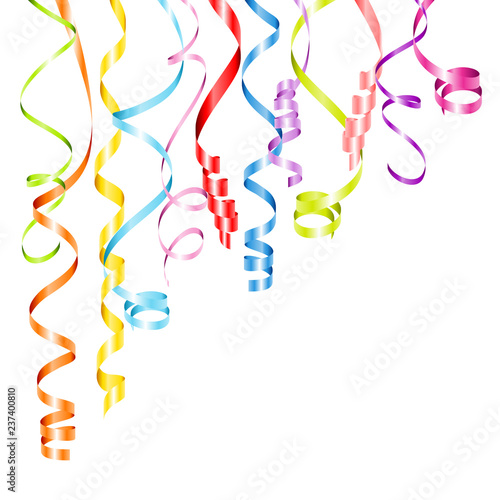 Streamers Color Party Background Corner