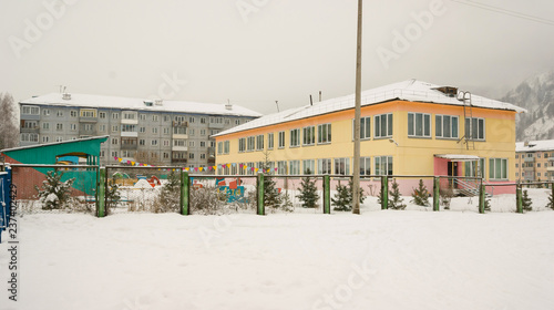 the building of the kindergarten