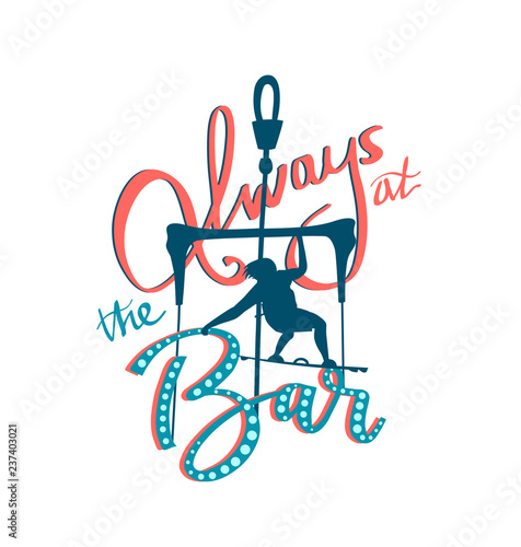 Kitesurfer jump Always at the Bar design