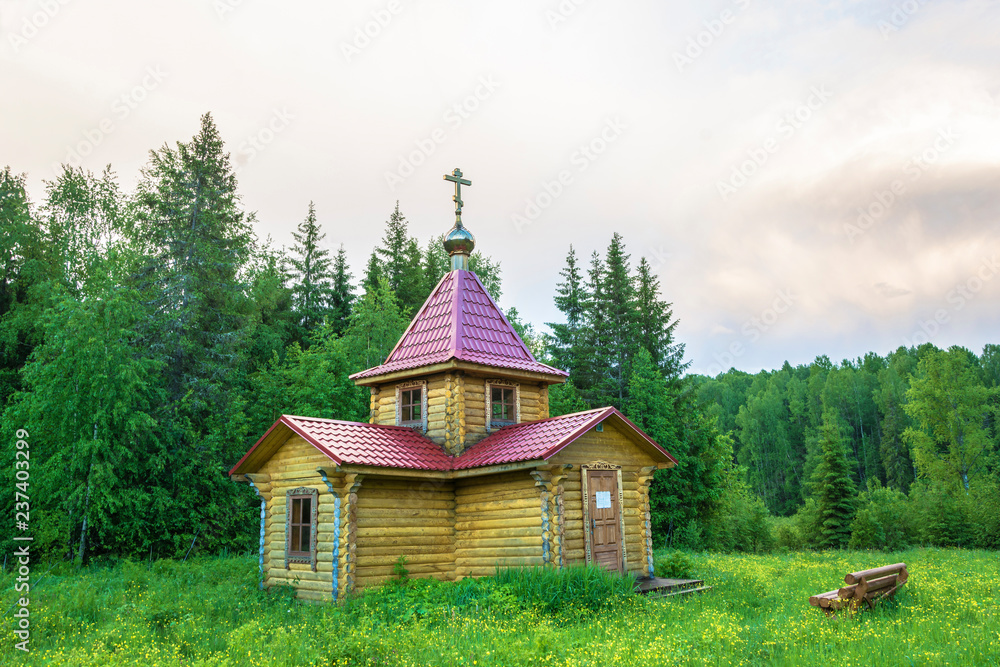 A holy spring in honor of St. Nicholas the Wonderworker in the village of Shaima, Kostroma Region. A holy spring in honor of St. Nicholas the Wonderworker in the village of Shaima, Kostroma Region.