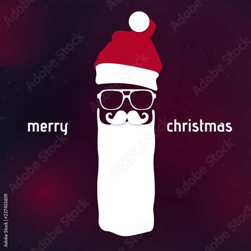 Weihnachtsmann mit langem weißem Bart - merry Christmas