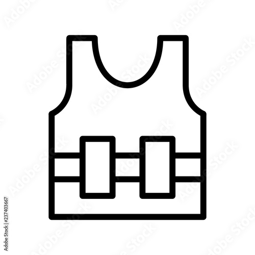 Bullet Proof Jecket Vector Icon