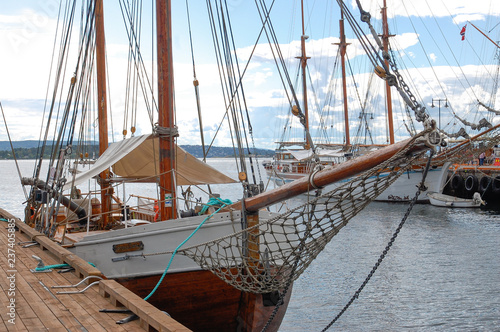 Maritimr suggestions, wooden old boast in harbour