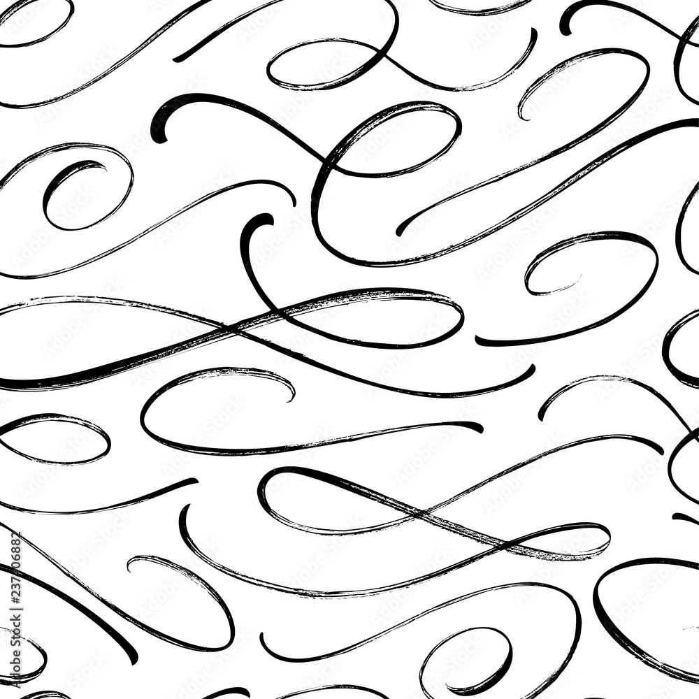 Swash vector seamless pattern. Hand drawn vector ornament for wrapping paper. Swash vector seamless pattern. Hand drawn vector ornament for wrapping paper.