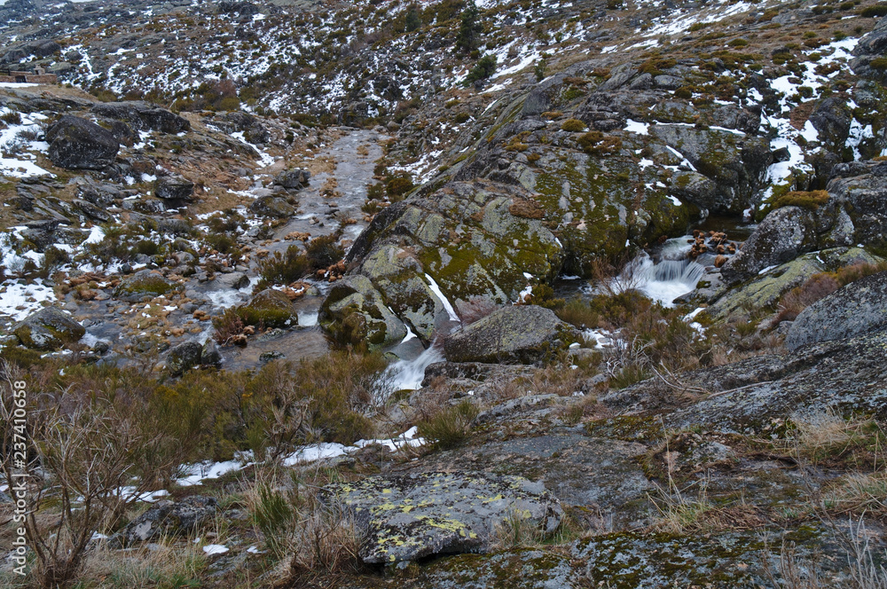 River, mountains and waterfalls in Serra da Estrela. Portugal River, mountains and waterfalls in Serra da Estrela. Portugal