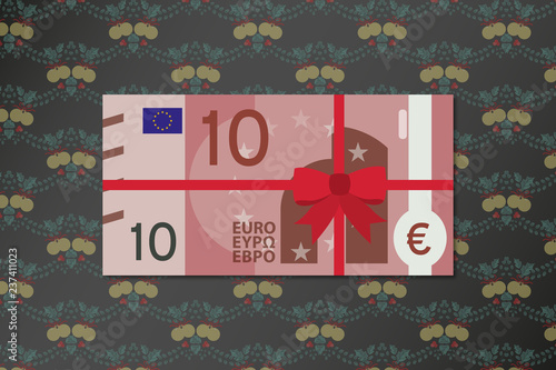 10 Euro - Hintergrund mit Glöckchen
