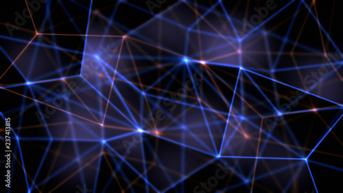 Abstract background that shows connections between nodes - data, information, or biological objects. © PSergey