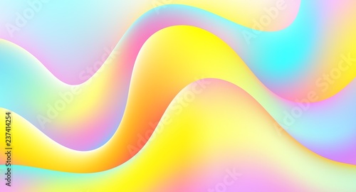 Creative background. Color flow. Yellow blue and pink harmony   