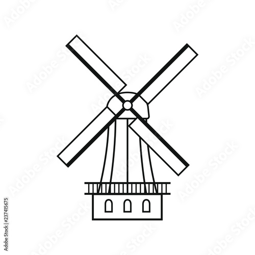 Traditional Dutch windmill