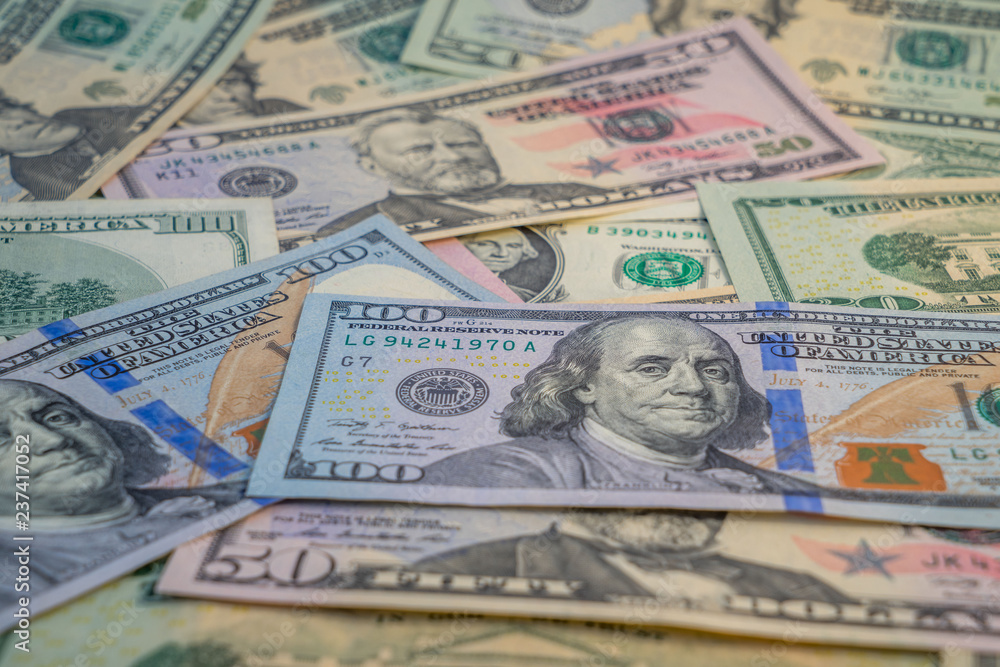 background of US dollar banknotes background of US dollar banknotes