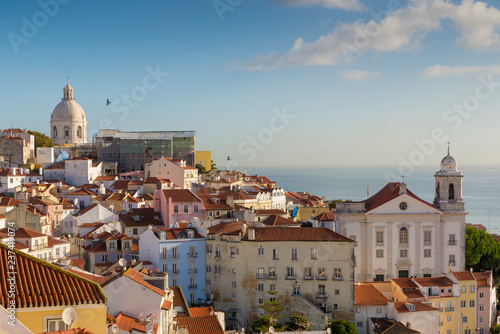 2018: Alfama, with the churches of S. Vicente de Fora, S. Engrácia, and S. Estêvão, and the Tagus river behind.