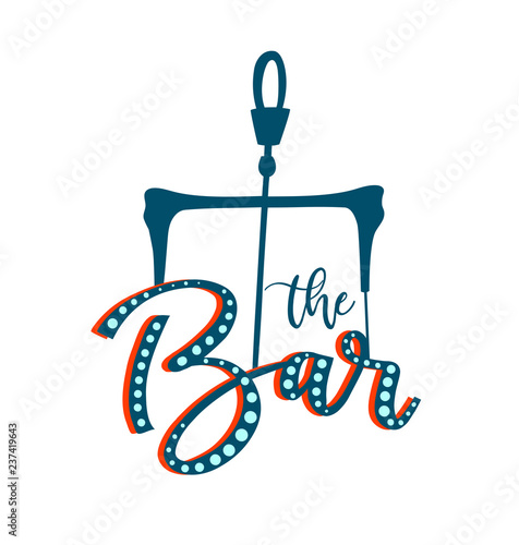 The Bar Kitesurfer Calligraphy print