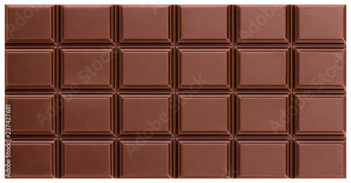 Texture of the milk chocolate bar from top view