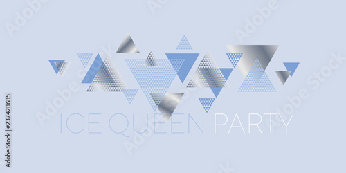 Simple blue geometric invitation