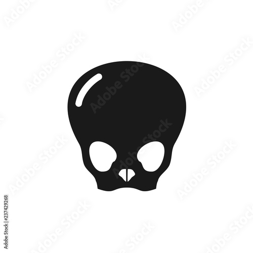 Flat skull icon