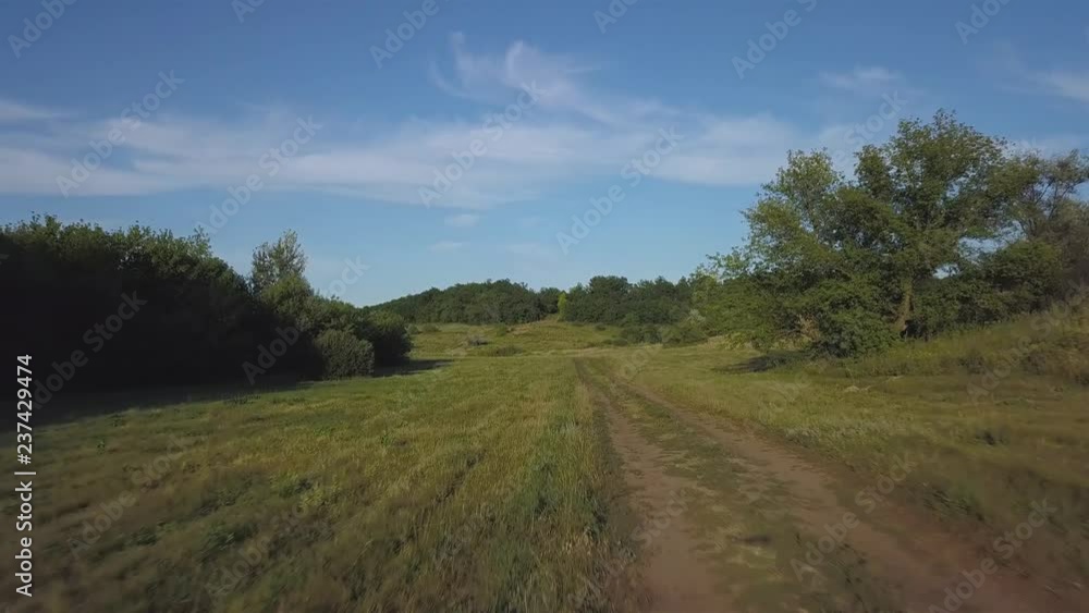 Flying over the road in the countryside. Ukraine 4K Flying over the road in the countryside. Ukraine 4K