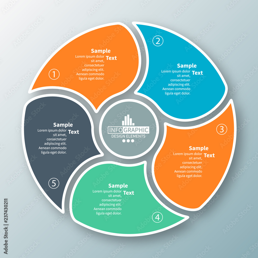 Abstract 3D Paper Infographics. Business template .Vector illustration