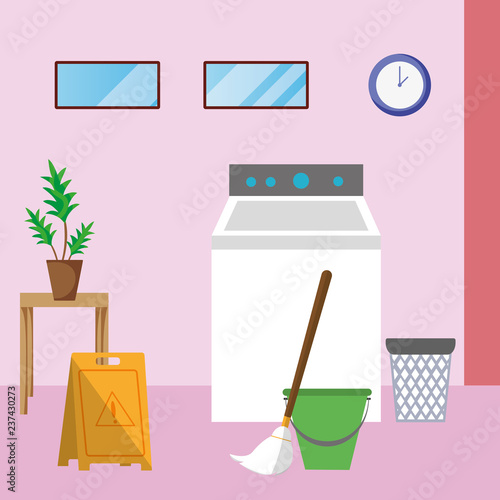 house cleaning laundry room