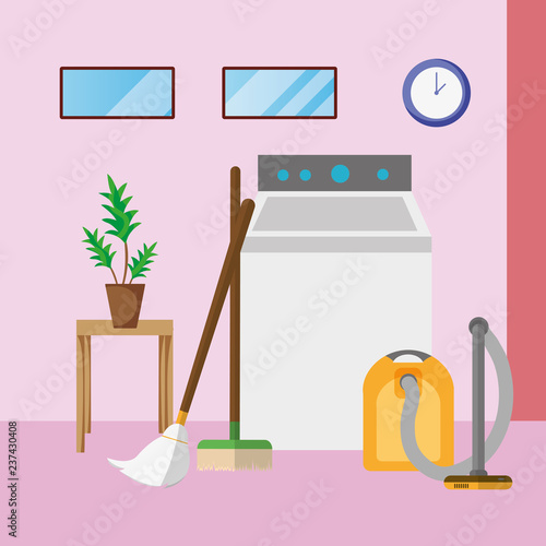 house cleaning laundry room