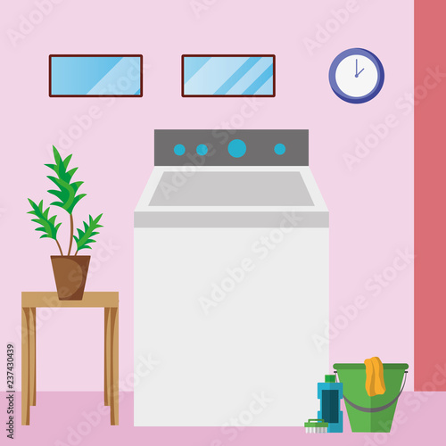 house cleaning laundry room