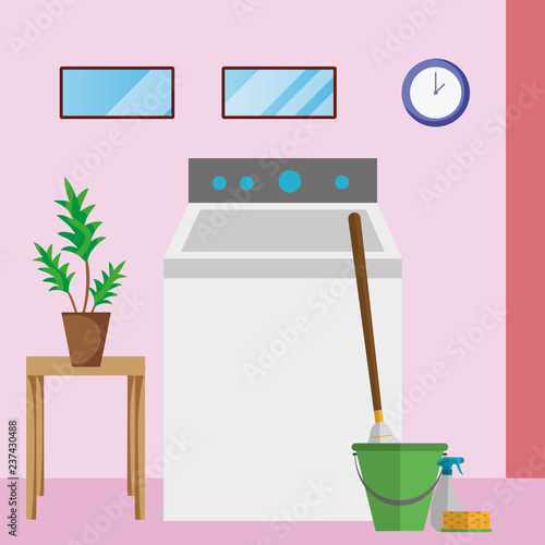 house cleaning laundry room