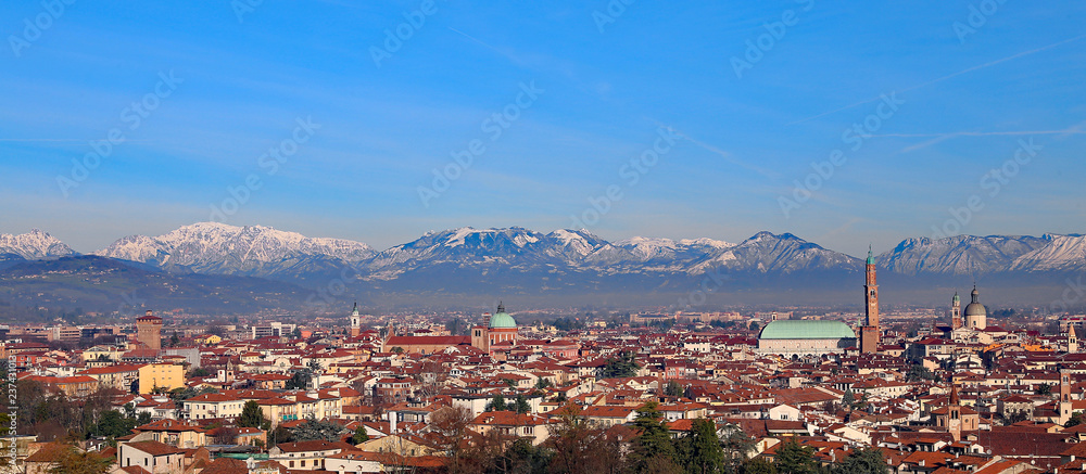Vicenza, Italy, panorama with Basilica Palladiana