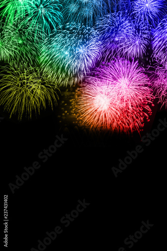 Photography Silvester Feuerwerk Sylvester Neujahr Textfreiraum Copyspace bunt Hintergrund Ho