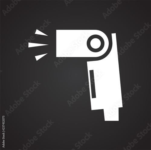 Speed flash icon on black background for graphic and web design, Modern simple vector sign. Internet concept. Trendy symbol for website design web button or mobile app