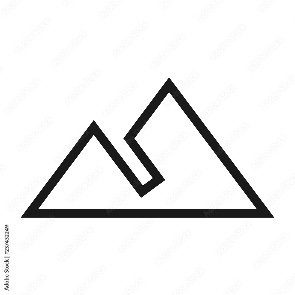 Mountains Outline Icon Symbol Mountains Outline Icon Symbol