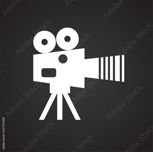 Video film camera icon on white background for graphic and web design, Modern simple vector sign. Internet concept. Trendy symbol for website design web button or mobile app
