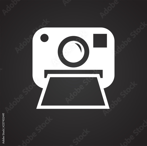 Instant camera icon on white background for graphic and web design, Modern simple vector sign. Internet concept. Trendy symbol for website design web button or mobile app