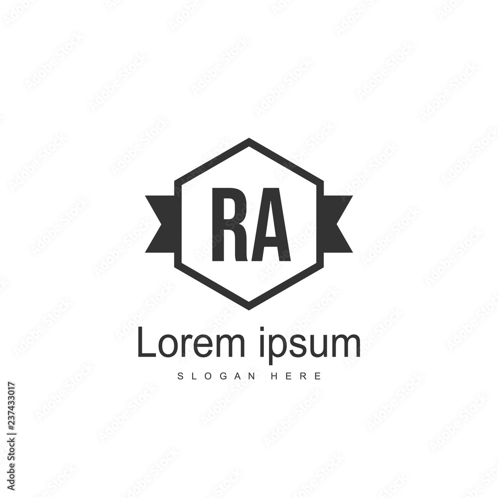 RA Logo template design. Initial letter logo design RA Logo template design. Initial letter logo design