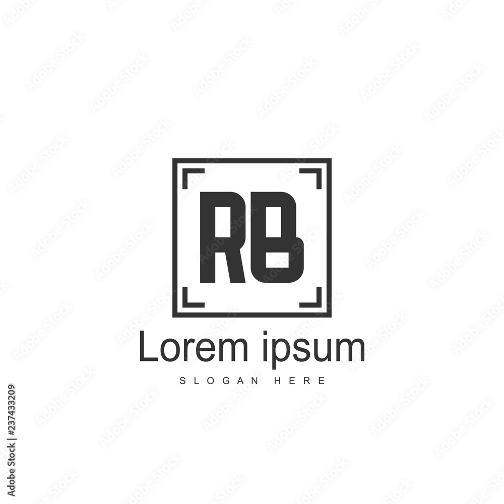 RB Logo template design. Initial letter logo design RB Logo template design. Initial letter logo design