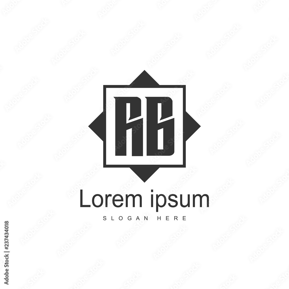 RB Logo template design. Initial letter logo design RB Logo template design. Initial letter logo design